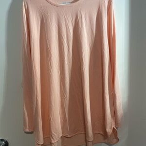 Lands' End Soft Peach Long Sleeve Top